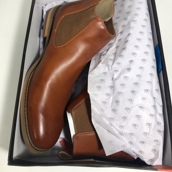 Deer Stags NIB Brown Luggage Tribeca Chelsea Ankle Boots - Men's 10 1/2 M - Picture 4 of 15